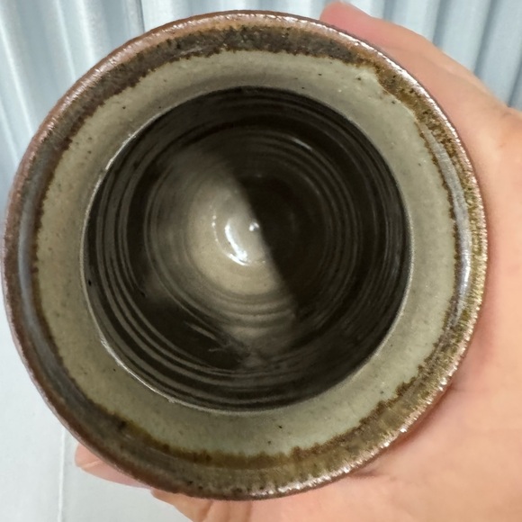 Artisan Ceramic Vase with Bird Design - Brown - Picture 3 of 10